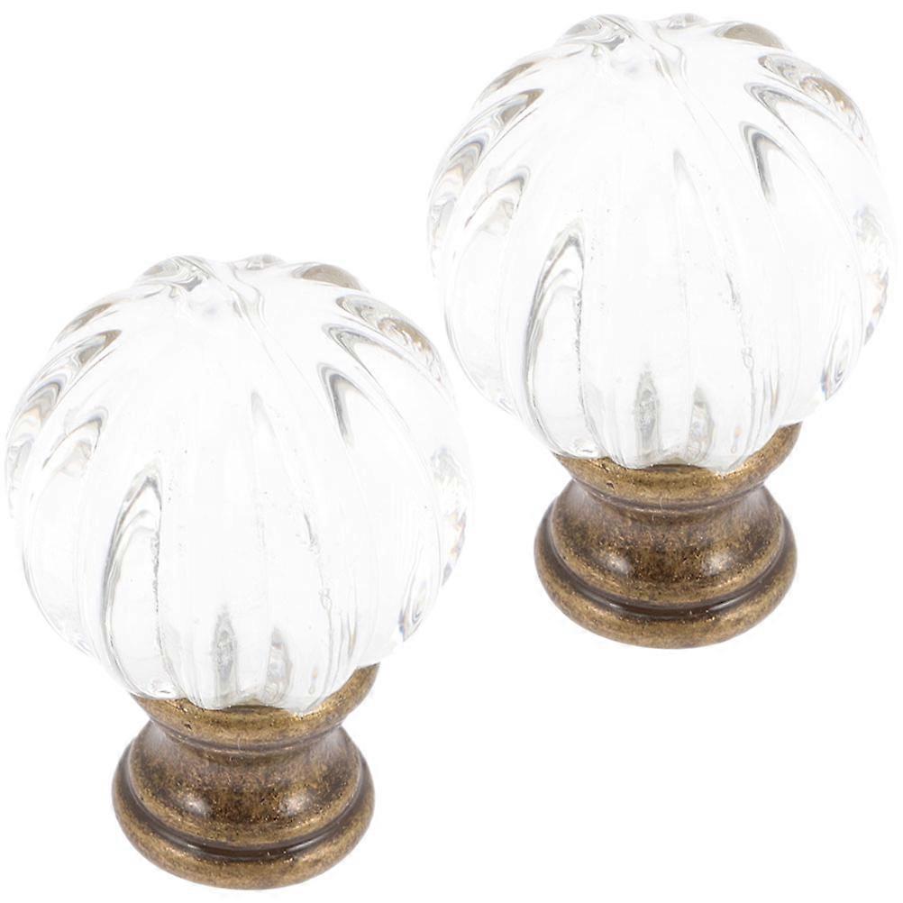 2pcs Unique Lamp Finials Stylish Knobs for Lamp Shade Decoration, Enhance Home Aesthetic for Table and Floor Lamps