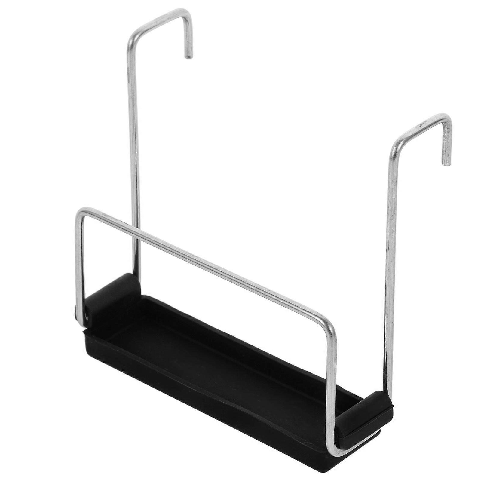 Slow Cooker Lid Holder for Home Kitchen Organization in Black Rubber and Stainless Steel 1 Piece