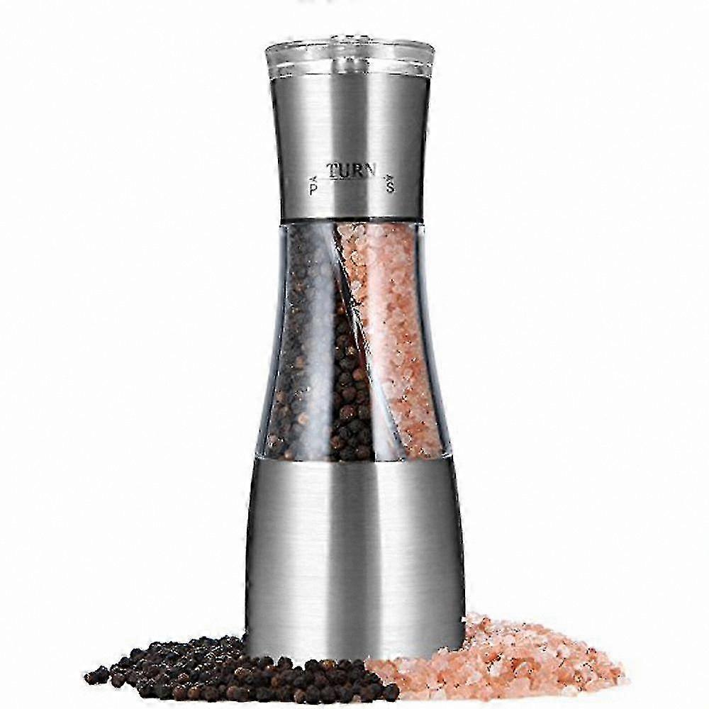 Ceramic Salt and Pepper Mill Set - Adjustable Dual Grinder for Kitchen Use
