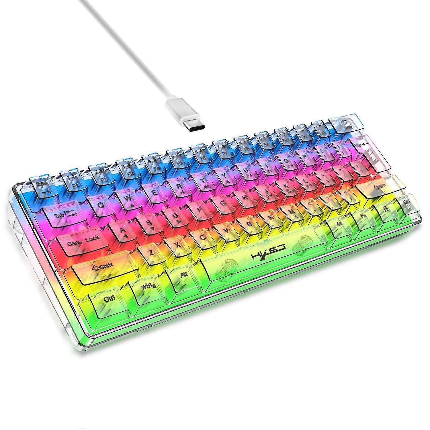 61-key Wired Membrane RGB Backlit Mechanical Keyboard
