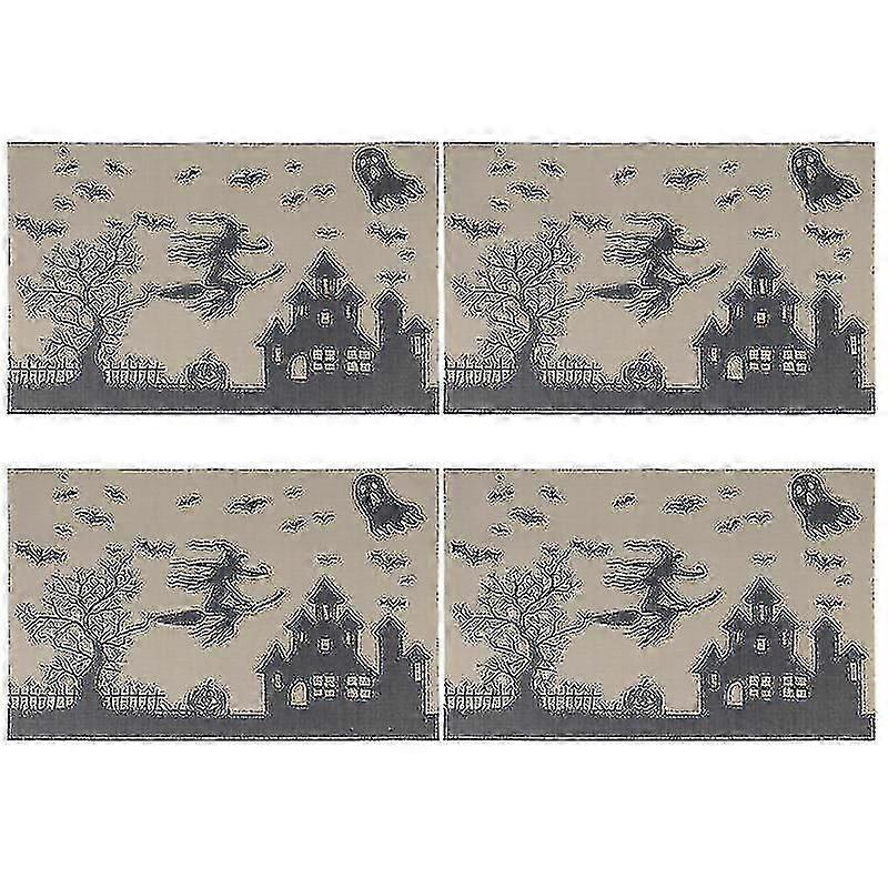 4pcs Halloween Table Mat For Halloween Decor