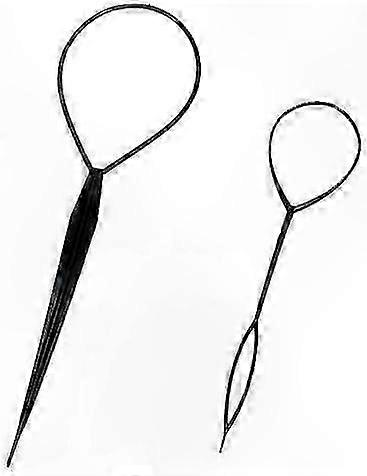 Friseurzubehör-Set, 2er-Pack Stirnbänder für Dutt- und Twist-Styles, schwarze Haarwerkzeuge