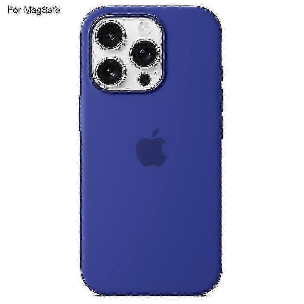 För Iphone 16 Pro-fodral kompatibelt med Magsafe Liquid silikon telefonbakstycke [induktion popover]