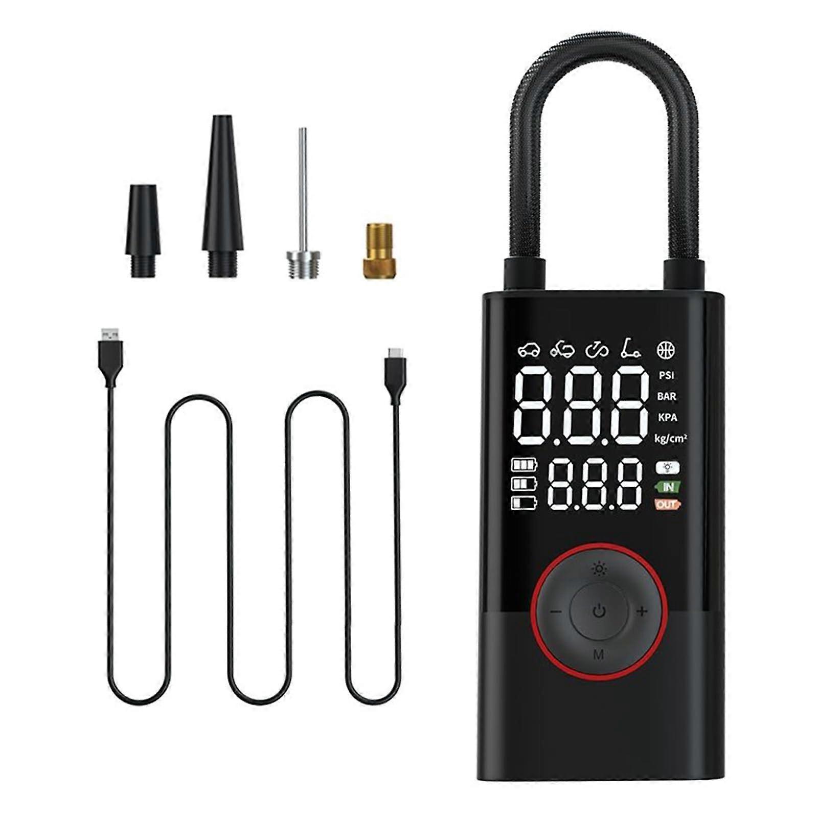 Wireless Tire Inflator Pump, Digital Tire Inflator, Jump Starter, Portable Car Air Compressor, Lightweight 12V