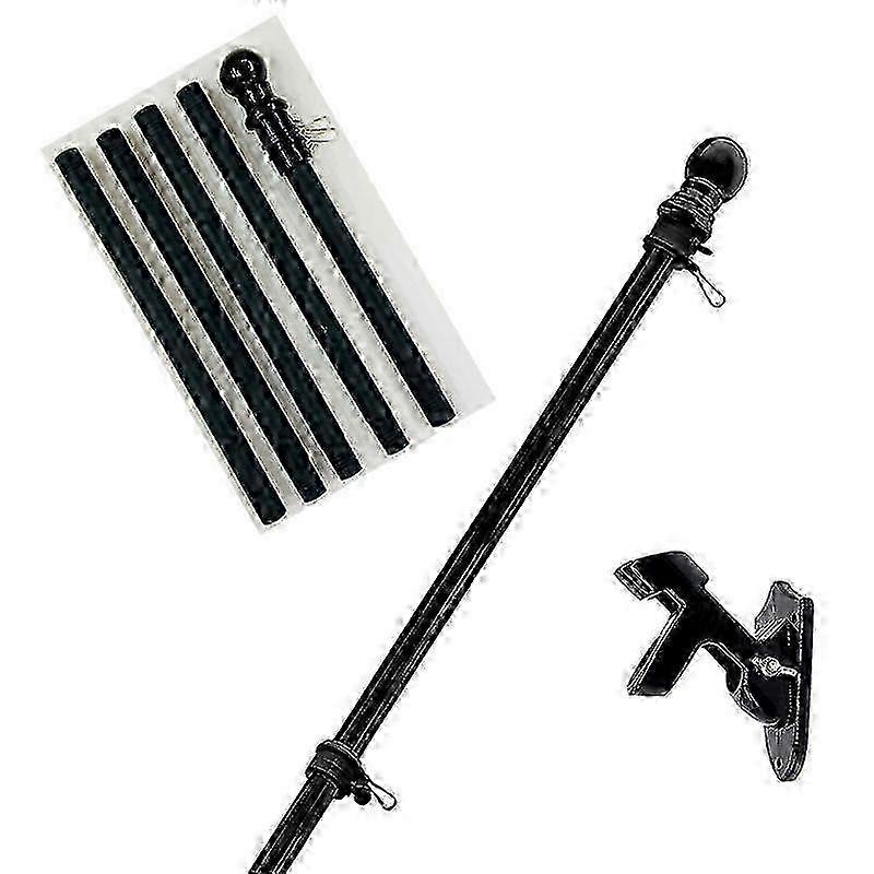 سارية علم من الألومنيوم مقاس 180 سم مع قوس دوار من الفولاذ المقاوم للصدأ للتركيب على الحائط