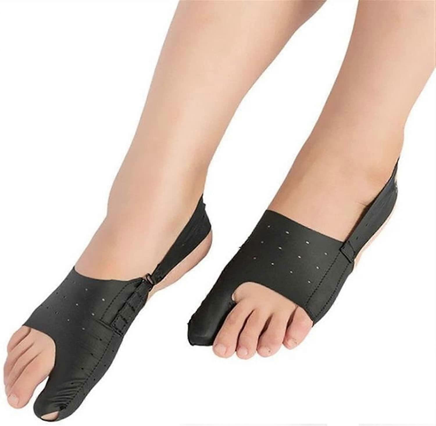 Toe Separator Hallux Valgus Splint Bunion Corrector 2pcs Black Size S Foot Pain Relief Orthosis Day Night Support