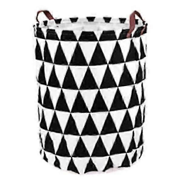 (Black White Pattern) Large Foldable Laundry Storage Hamper Wash Clothes Bag