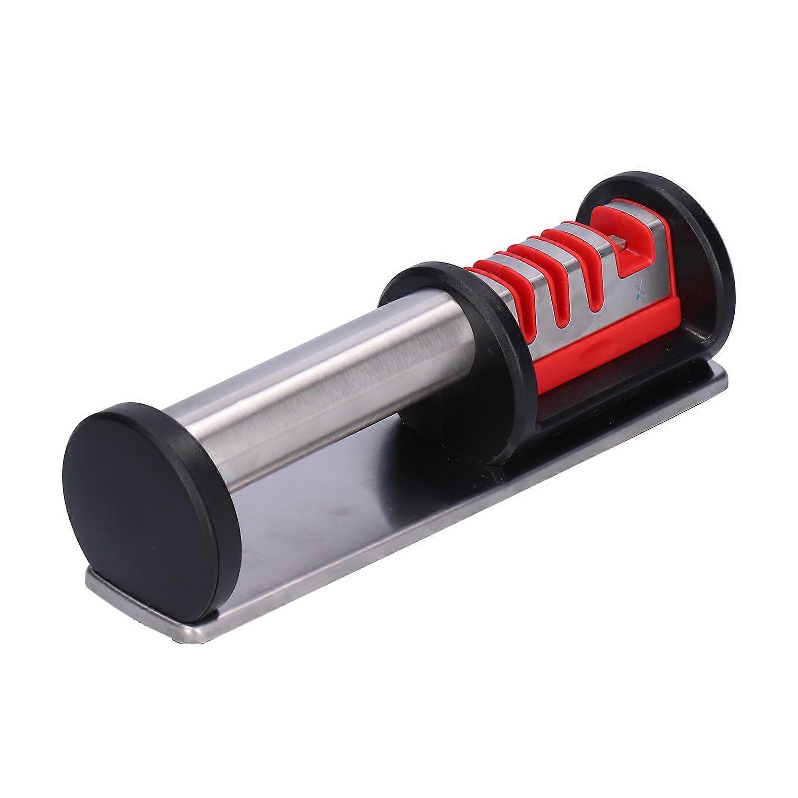 4-Stage Knife Sharpener, Multifunctional Manual Knife Sharpening Tools for Kitchen Use, Color Box Packaging