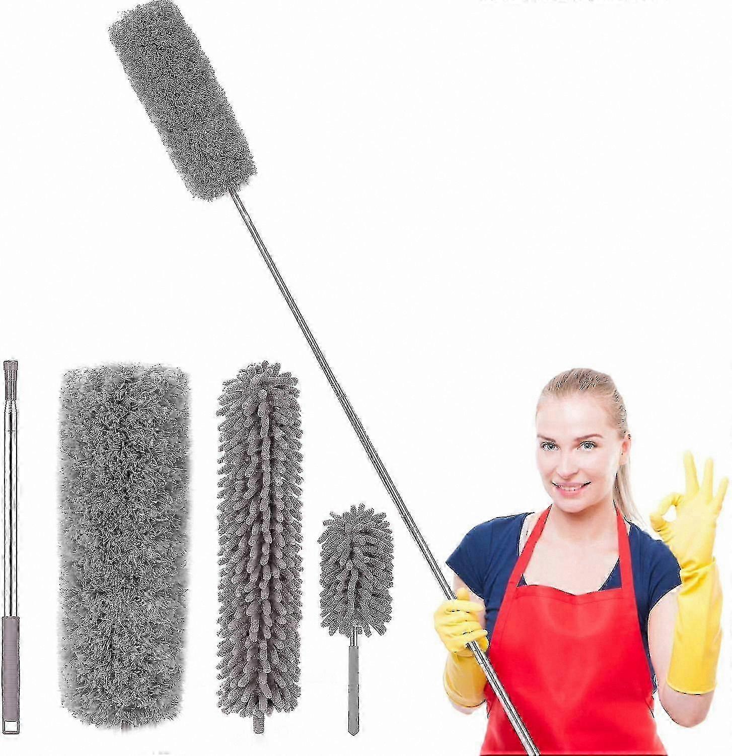 Microfiber Telescopic Cleaning Duster with 2.5M Extendable Pole for Ceiling and Cobwebs
