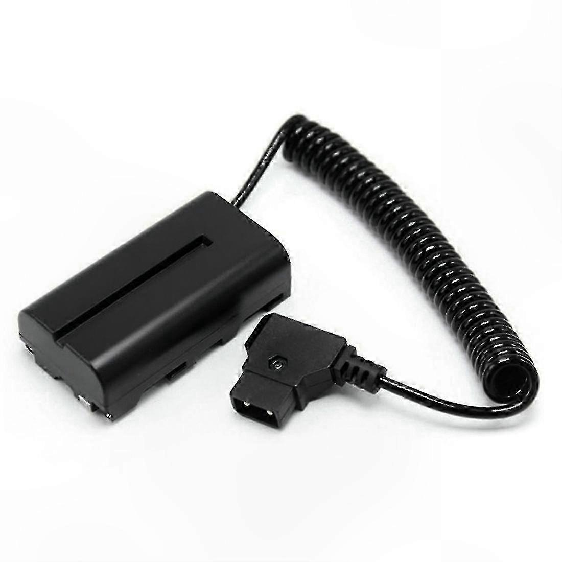 L-Series F550 Dummy Battery Cable with Coiled D-Tap for Small HD Camera Monitors