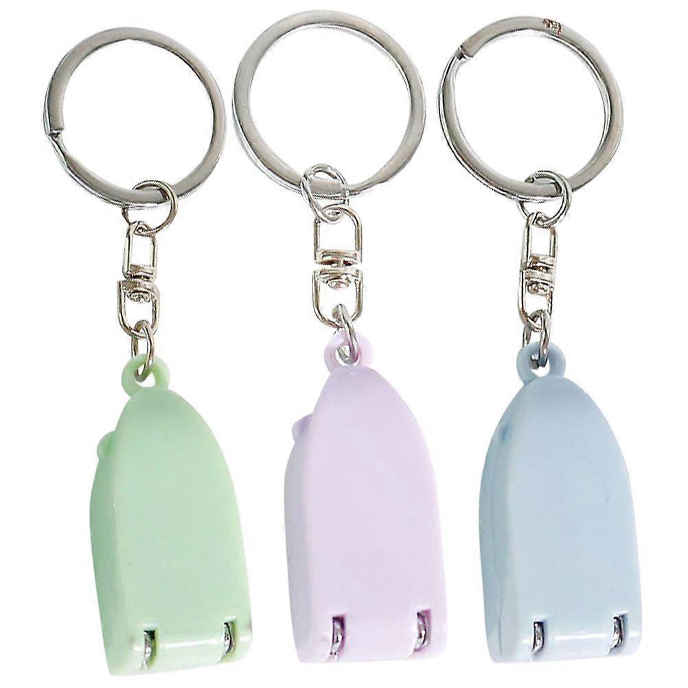 3pcs Portable Fingernail Clipper Key Ring Nail Clipper Foldable Manicure Tool