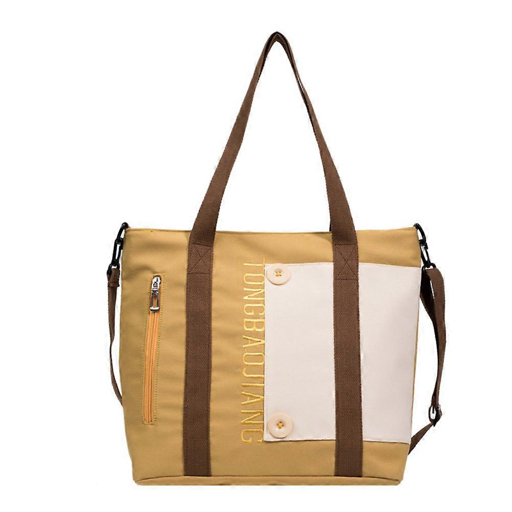 Sac à provisions en toile réutilisable grande capacité pour un usage quotidien kaki 1 pièces