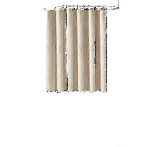 Extra Long Fabric Shower Curtain Set With 12 Hooks