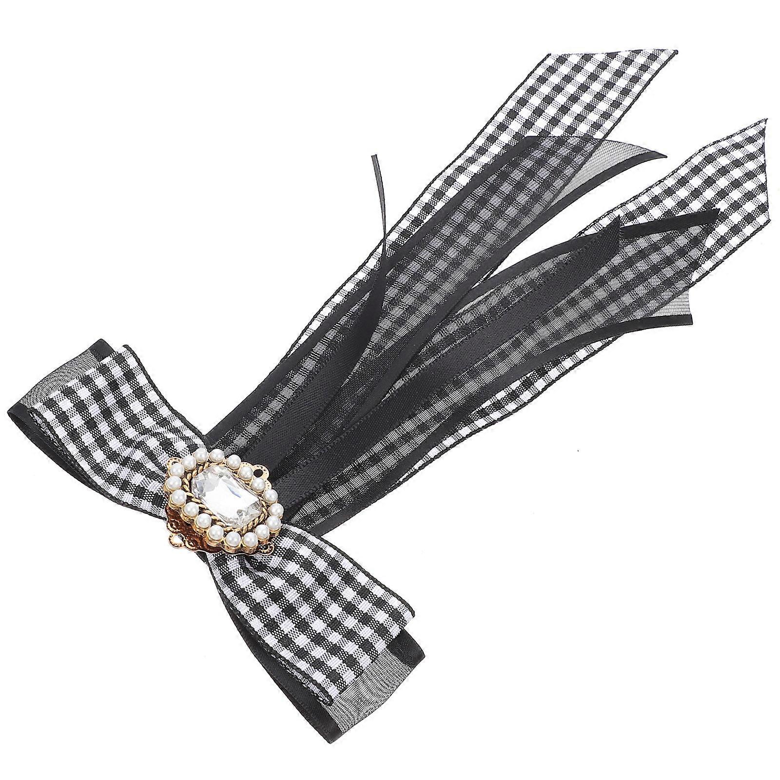 Women Bow Tie Pearl Bowtie Formal Events Office Imitated Pearl Decoration 1Pc