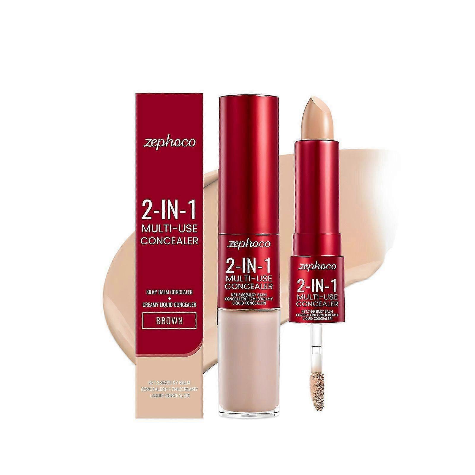 Blurring Concealer - 2-in-1 Multi-use Concealer, Silky Balm Concealer + Creamy Liquid Concealer, Conceals Dark Circles and Wrinkles