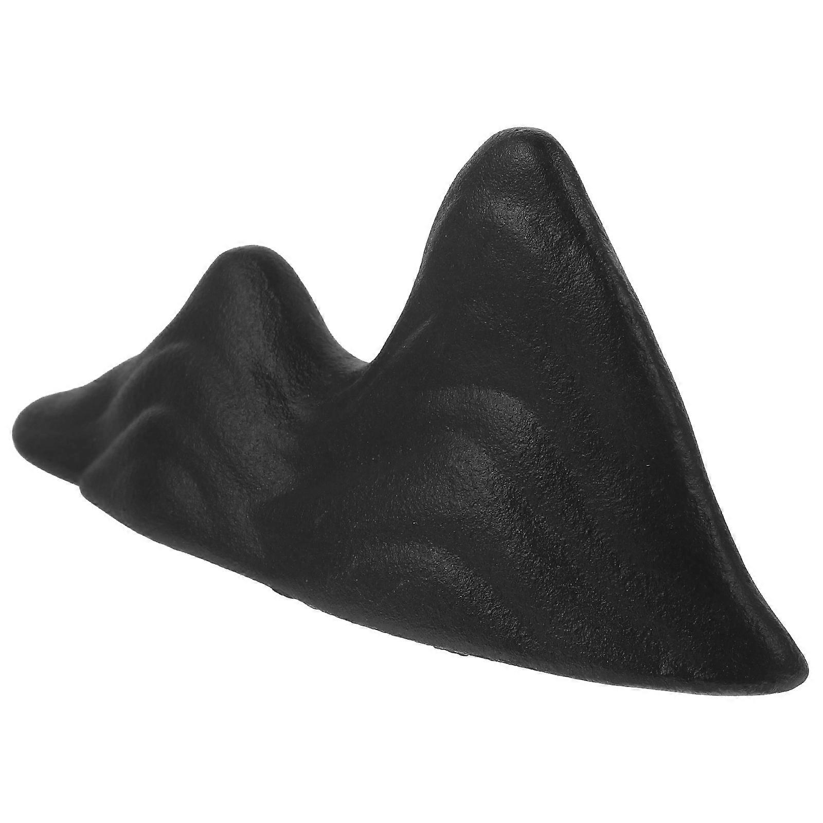 Betta Shelter Hideaway Rockery Design Fish Tank Ornament Ceramic Black for Fish Tank Use 1Pc