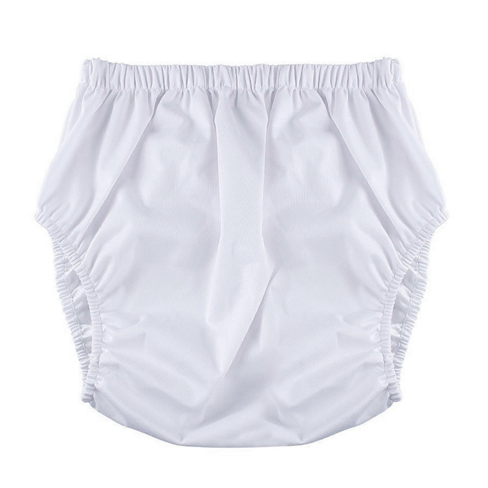 High Waist Reusable Incontinence Pants for Adults Leakproof TPU Diaper Cover Underwear Briefs with Enhances Leg Elastic XS