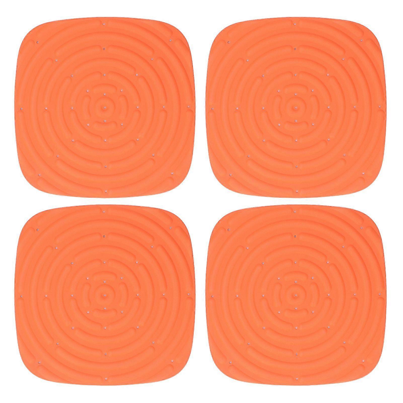 4pcs Chicken Nest Mat Washable Chicken Nesting Pads Nesting Box Pads for Laying Eggs Orange