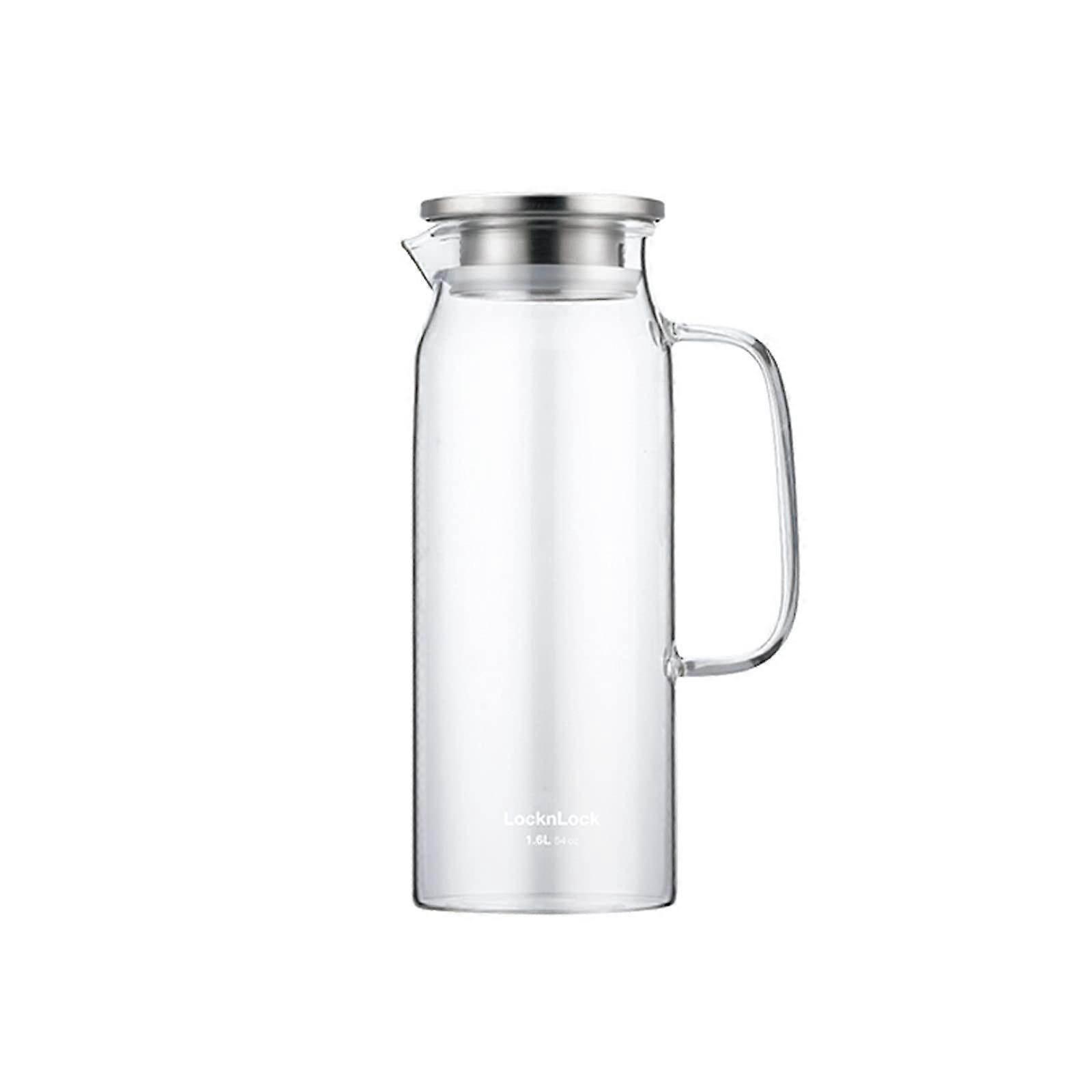 Glass Pitcher Borosilicate 1600ML, HeatResistant Jug For Juice, Milk, Cold Or Hot Water, Easy Clean