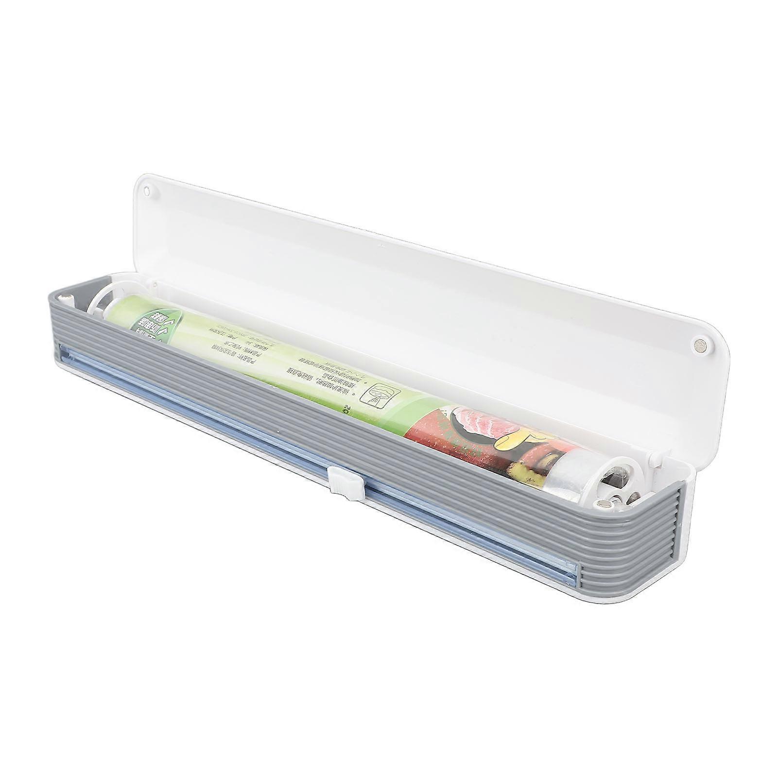 Adjustable Wall Mount Plastic Wrap Dispenser with Suction Cups 474g