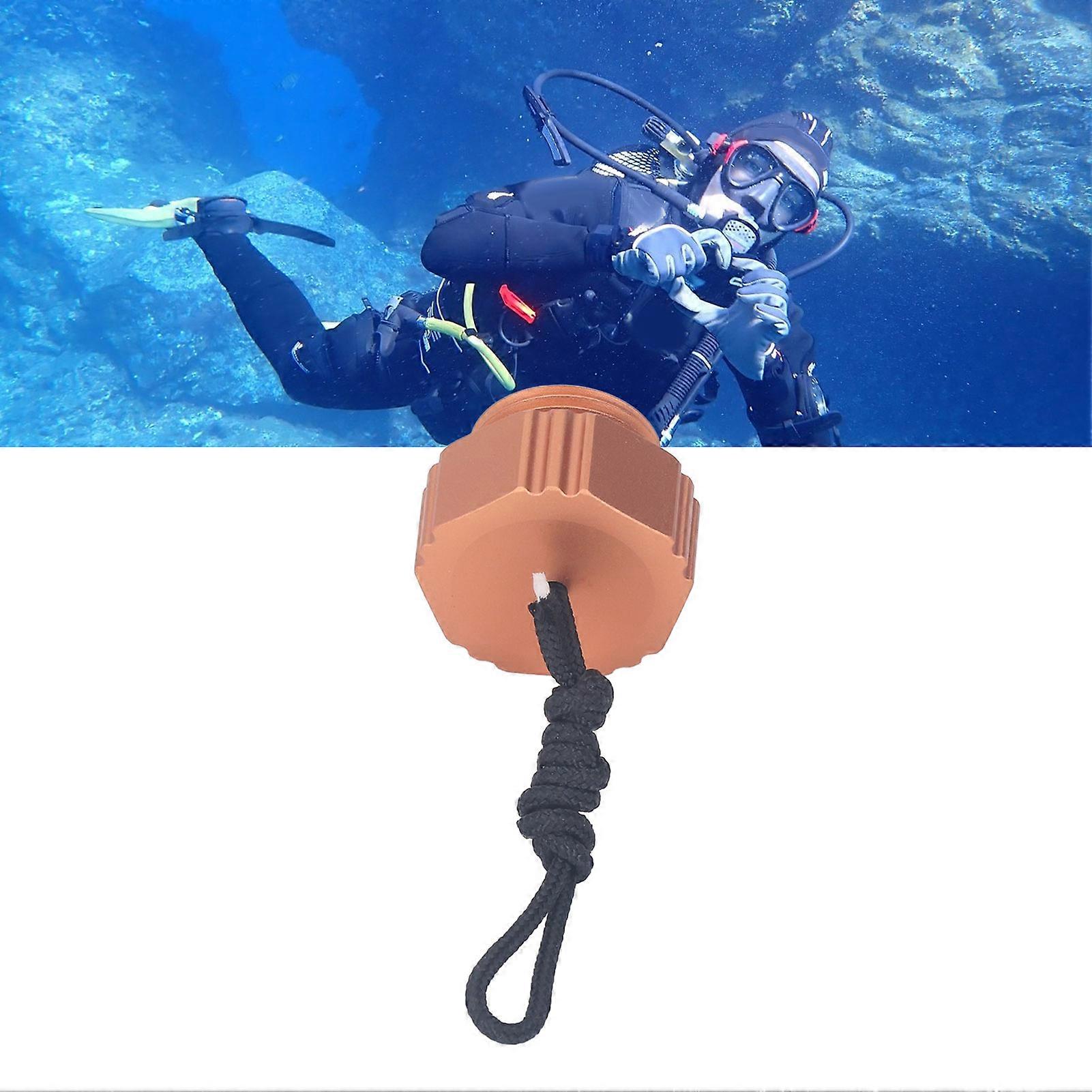 Scuba Diving Regulator Dust Cap Threaded Aluminum Alloy Orange