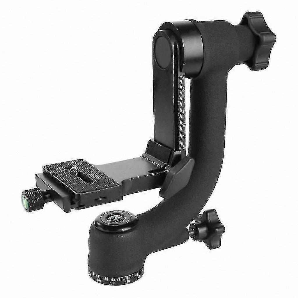 Stabilizing Camera Tripod Head with Quick Release Plate and UNC 1/4 Compatibility