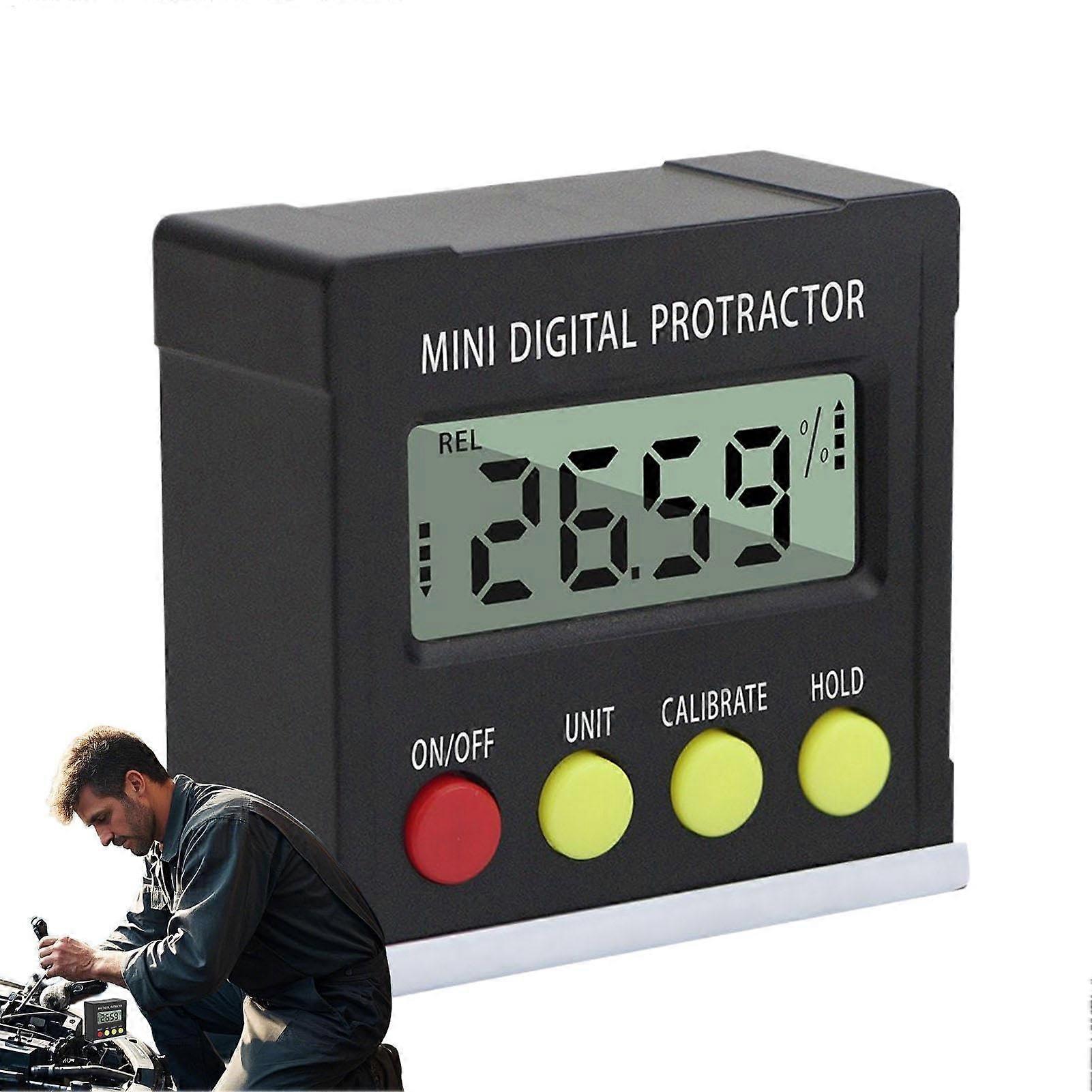 Digital Angle Gauge Electronic Level Inclinometer 5.5cm Battery Operated Protractor for Woodworking and Construction Tools