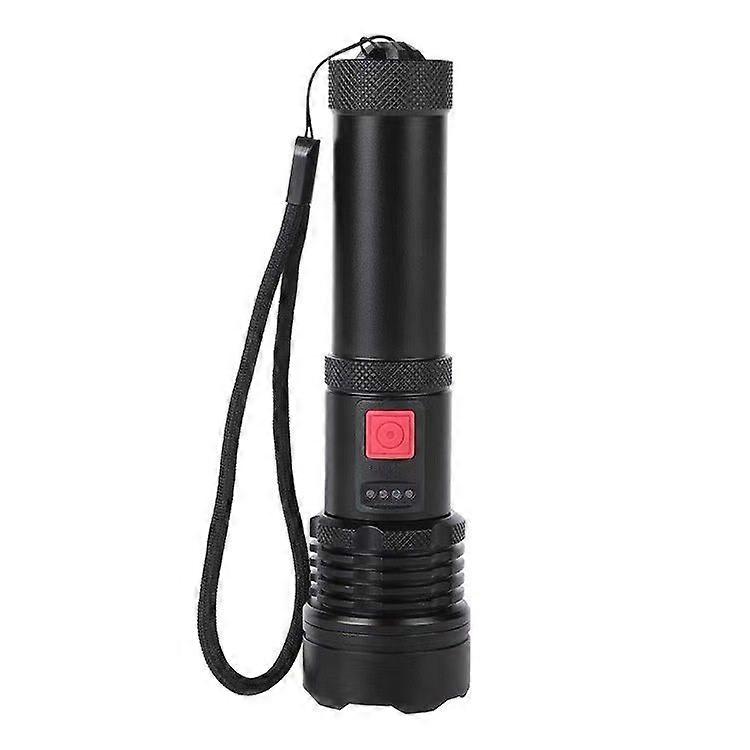 Flashlight High Lumens Rechargeable,5 Modes LED High Powered Flash Light Adjustable,IPX5 Waterproof(Black)