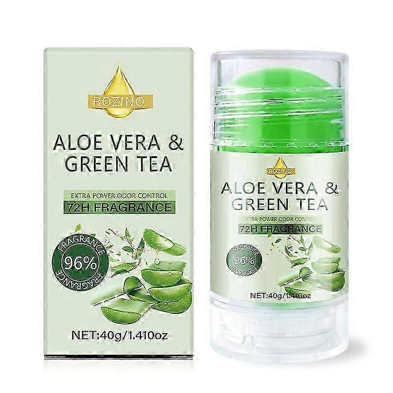 72-Hour Protection Aluminum-Free Vegan Deodorant with Aloe Vera & Green Tea - Plant-Based Formula for Sensitive, Unisex for Women & Men