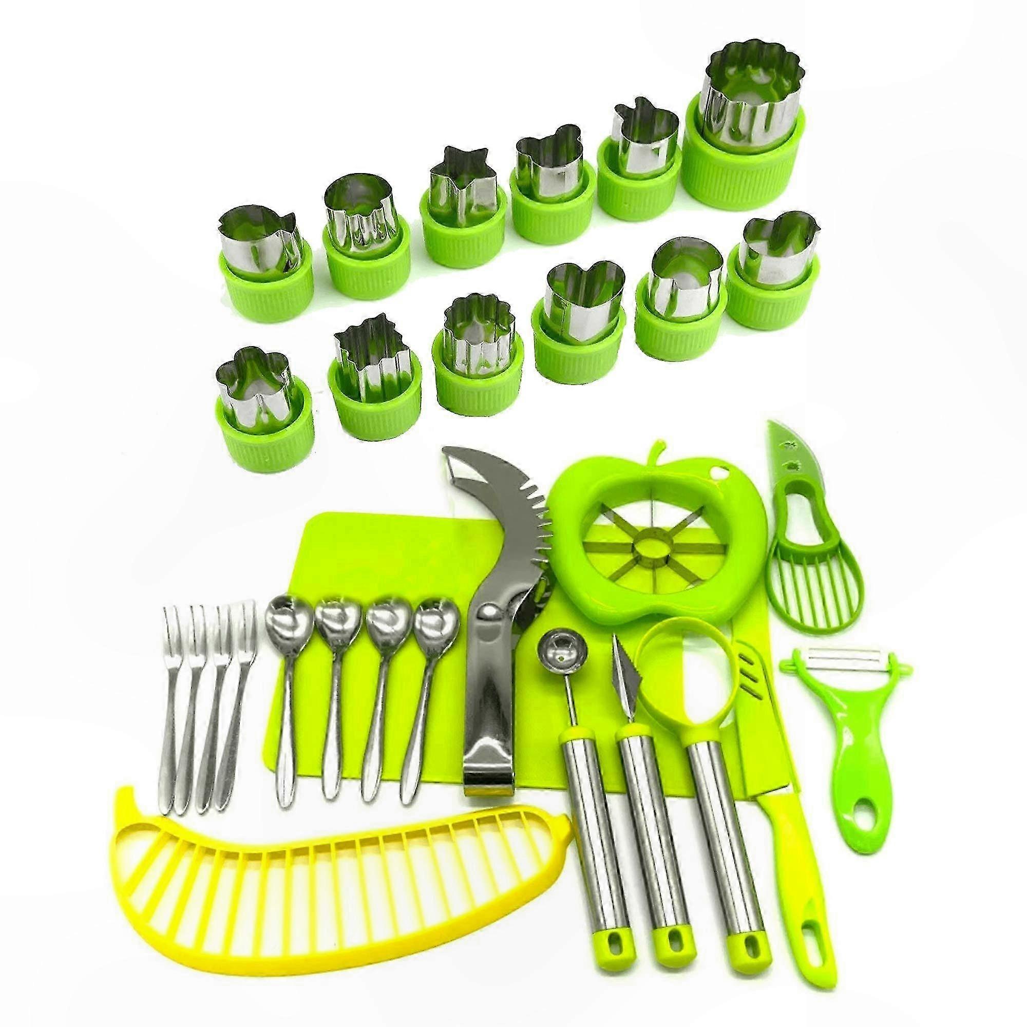 30-Piece Mini Fruit Cutter Set for Kitchen and Garnishing Use