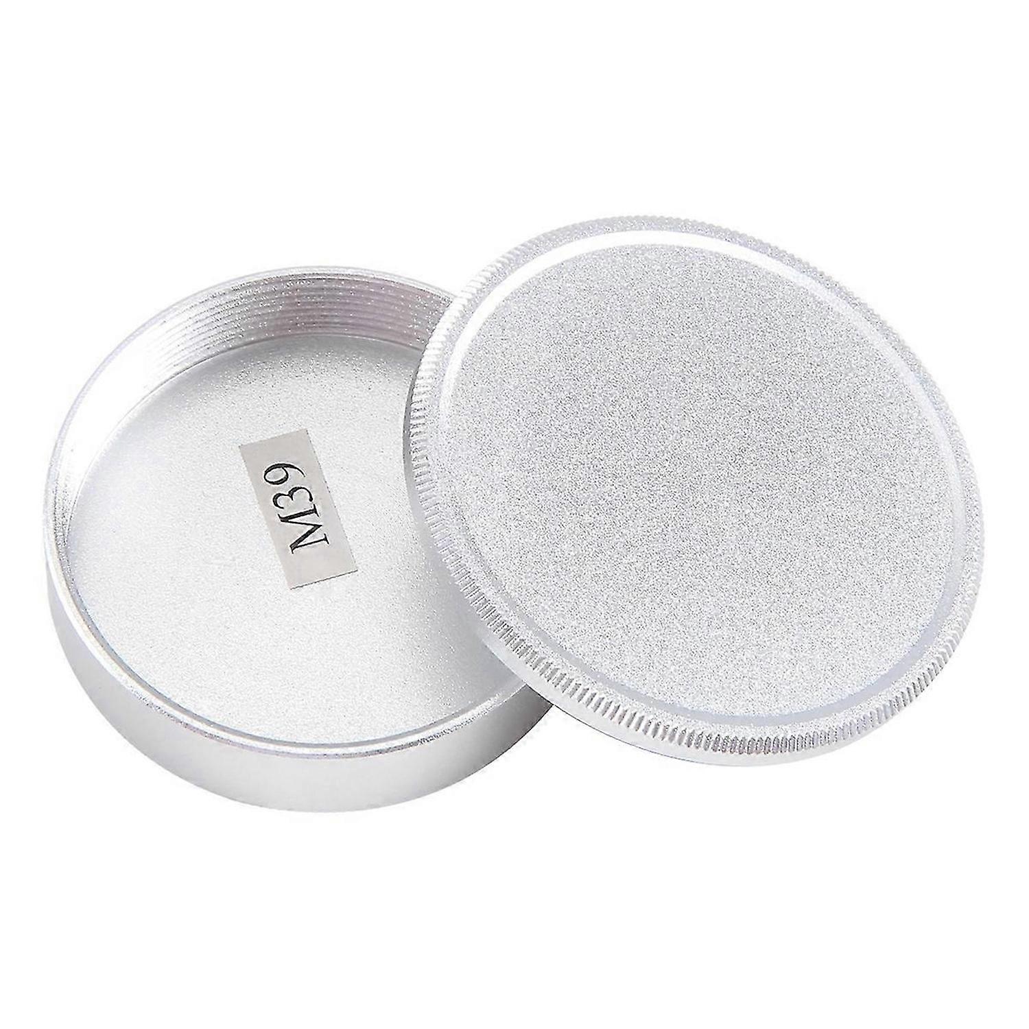 Set di tappi per corpo in metallo e tappi posteriori per obiettivo per M39 Ltm (argento)