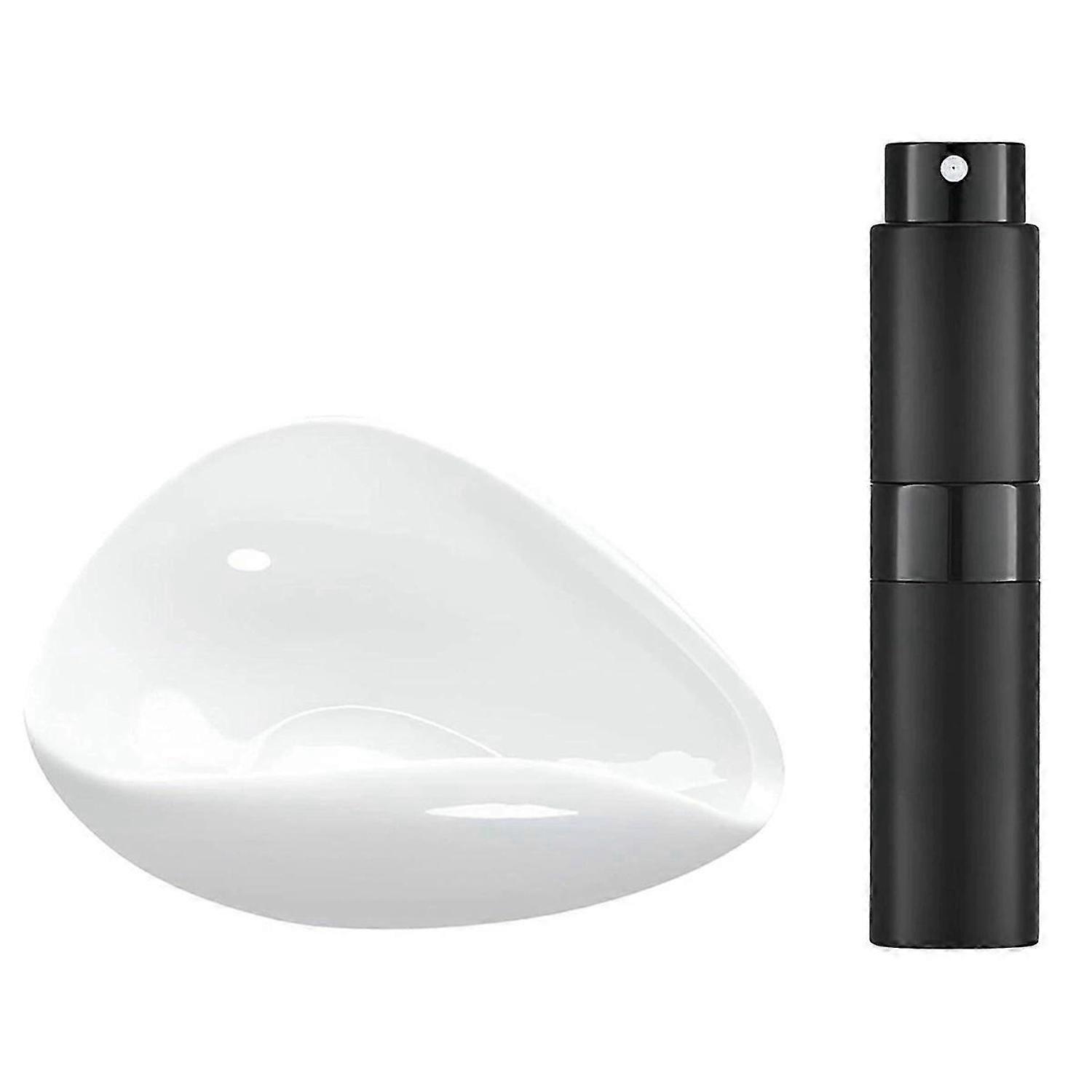 Coffee Bean Dosing Cup& Bottle Kit for Espresso Bar, Ceramic Single Dose Tray for Brewing, Accessori