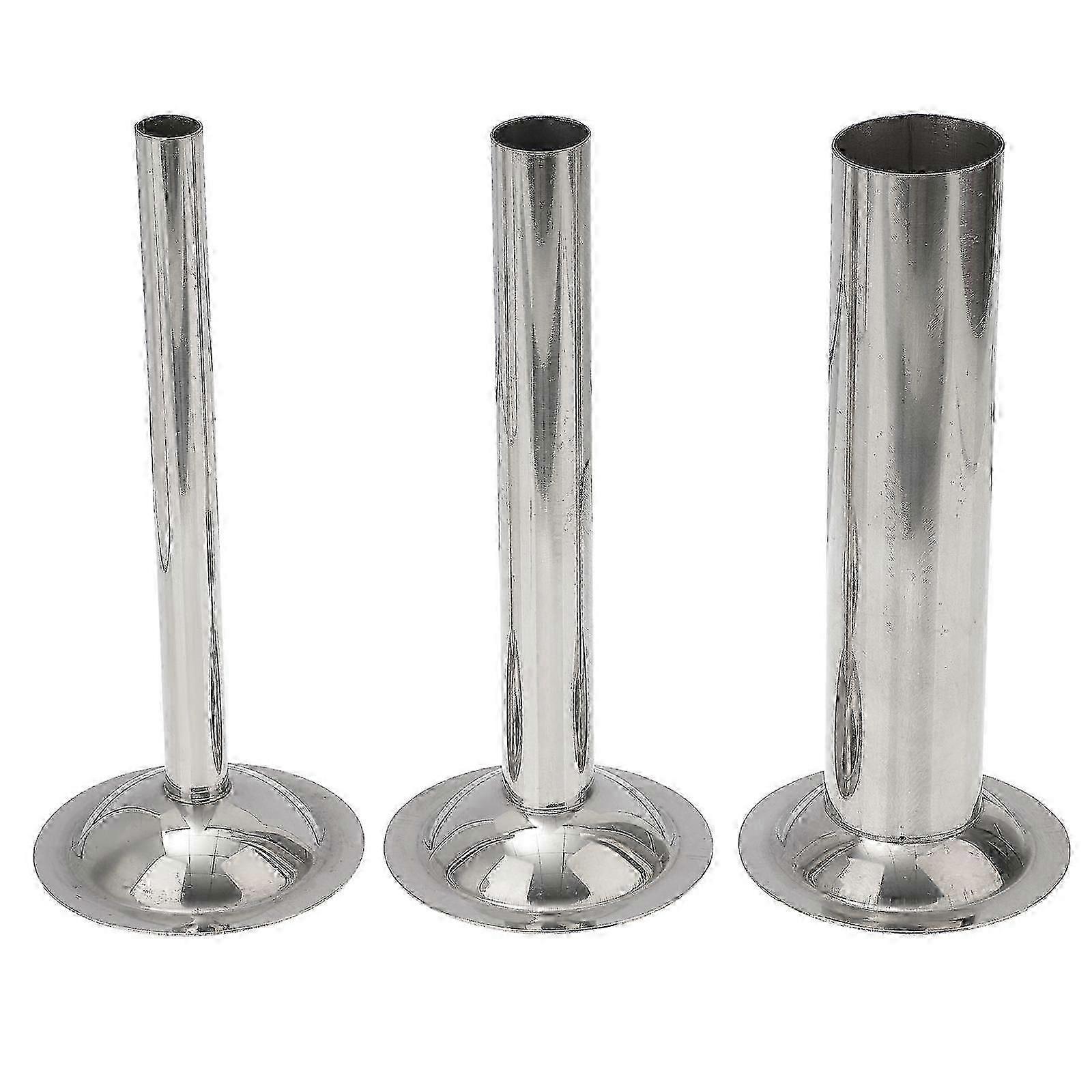 3pcs Sausage Stuffer Tubes Set Stainless Steel Meat Filler Food Grinder Sausage Filling Tools (size 8)