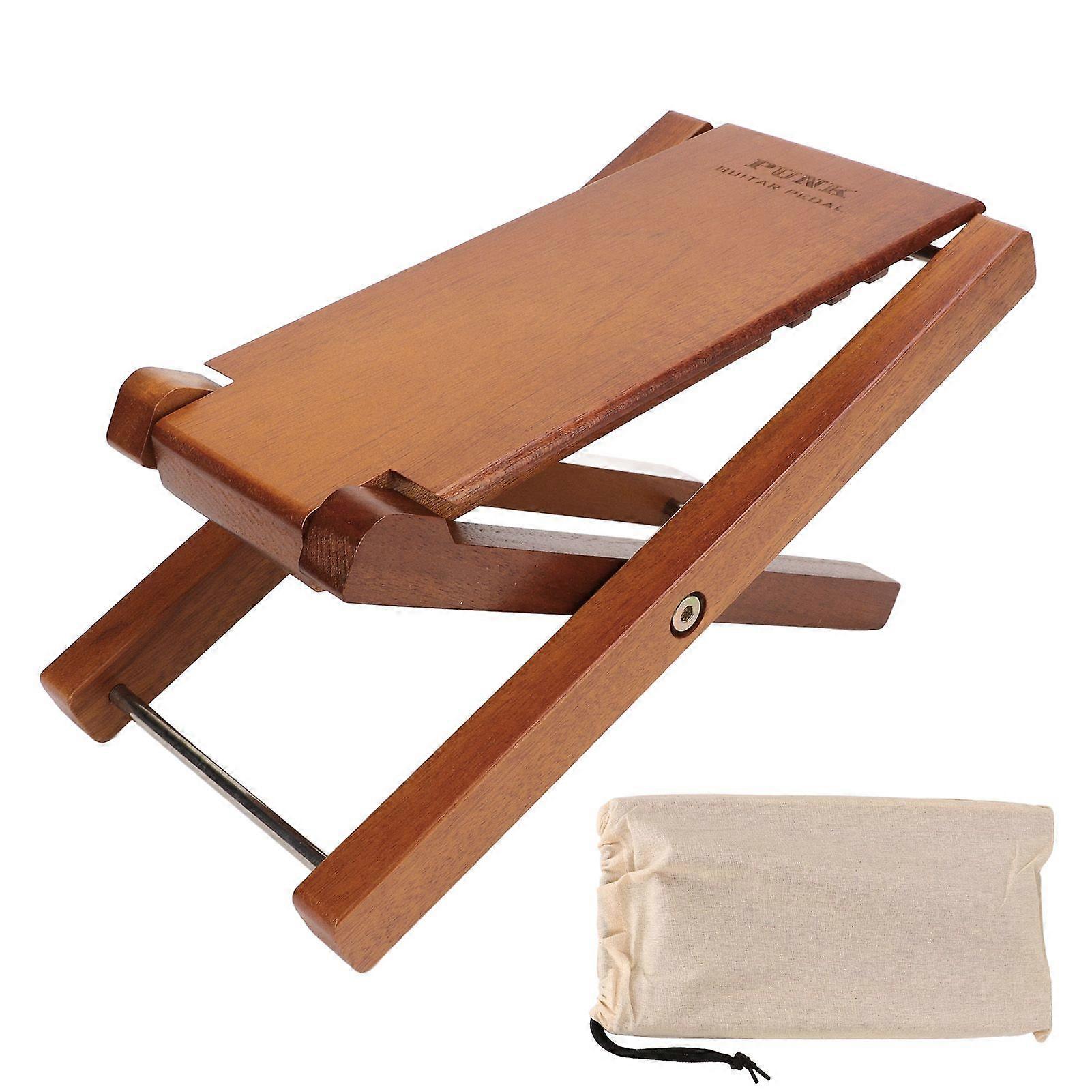 Guitar Foot Rest Sturdy Wood Elegant Style 3 Adjustable Height Foldable Guitar Foot Stool for Guitar Player Performance Ashtree Wood