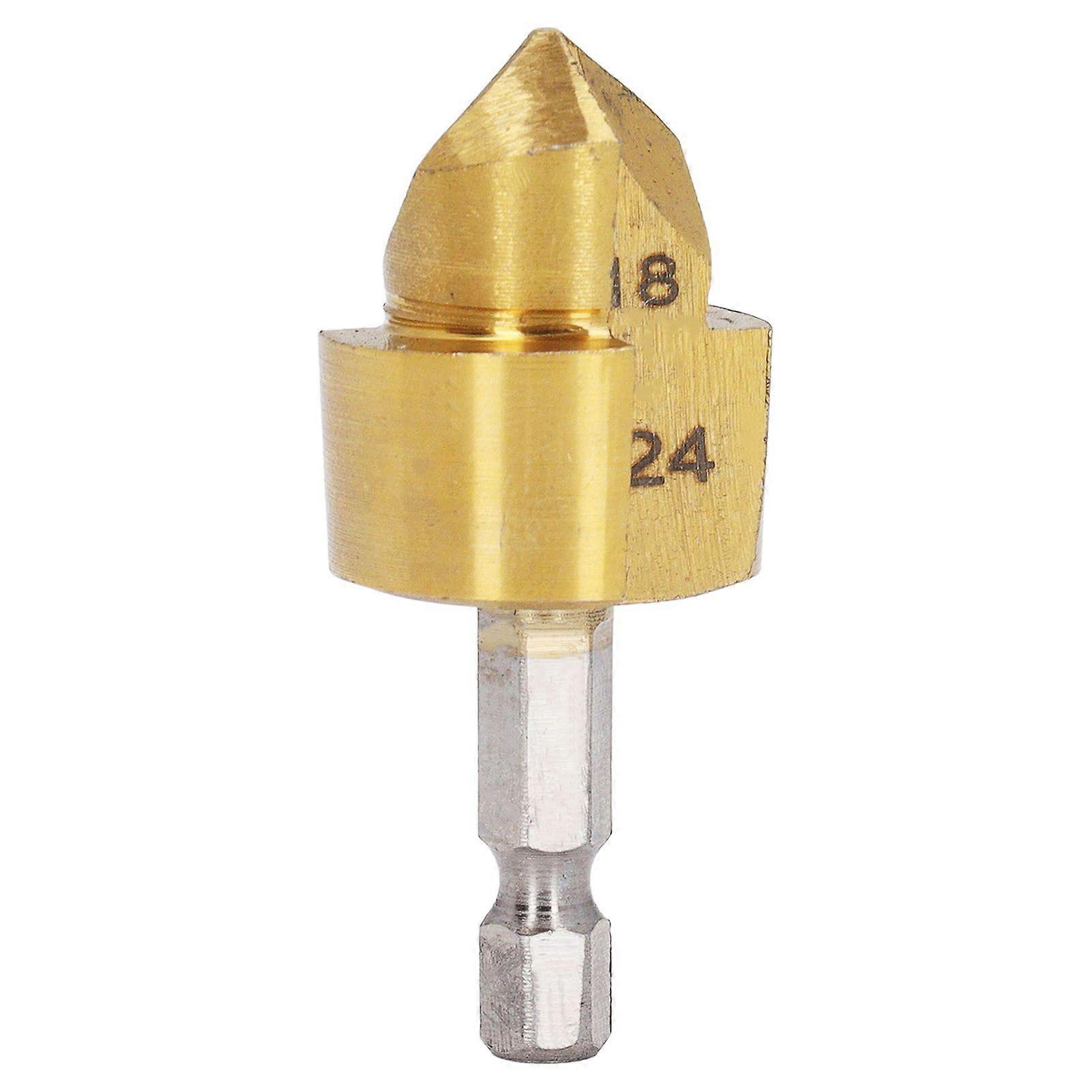 1/4in Hex Shank Countersink Drill Bit HSS 18 to 24mm Cutting Diameter 90 Degree Drill Bit for Hole Opening