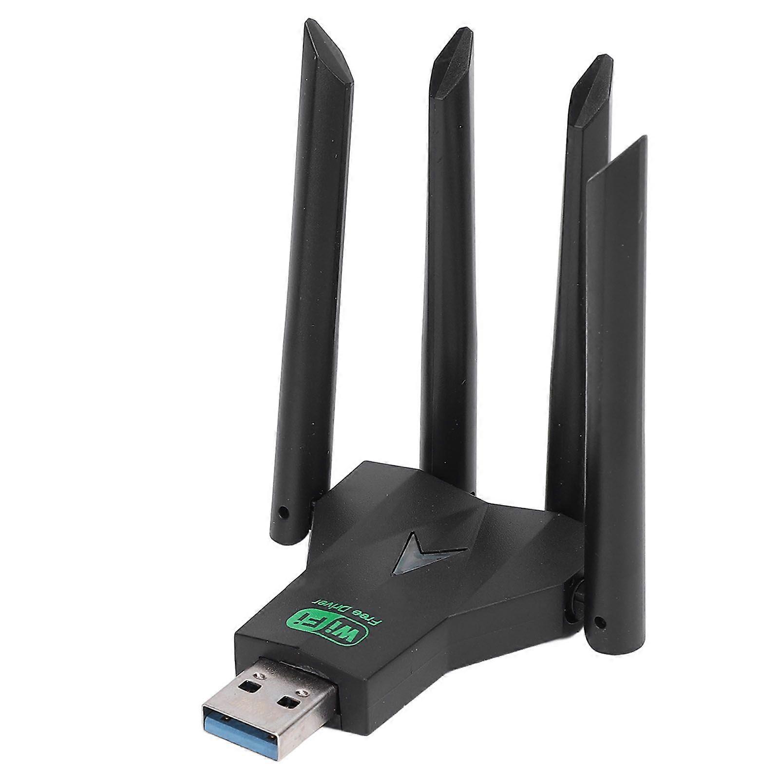 Wireless Network Adapter 1300Mbps 4 Antennas Dual Band 2.4G 5GHz USB WiFi Adapter for Wins XP 7 8 8.1 10 11