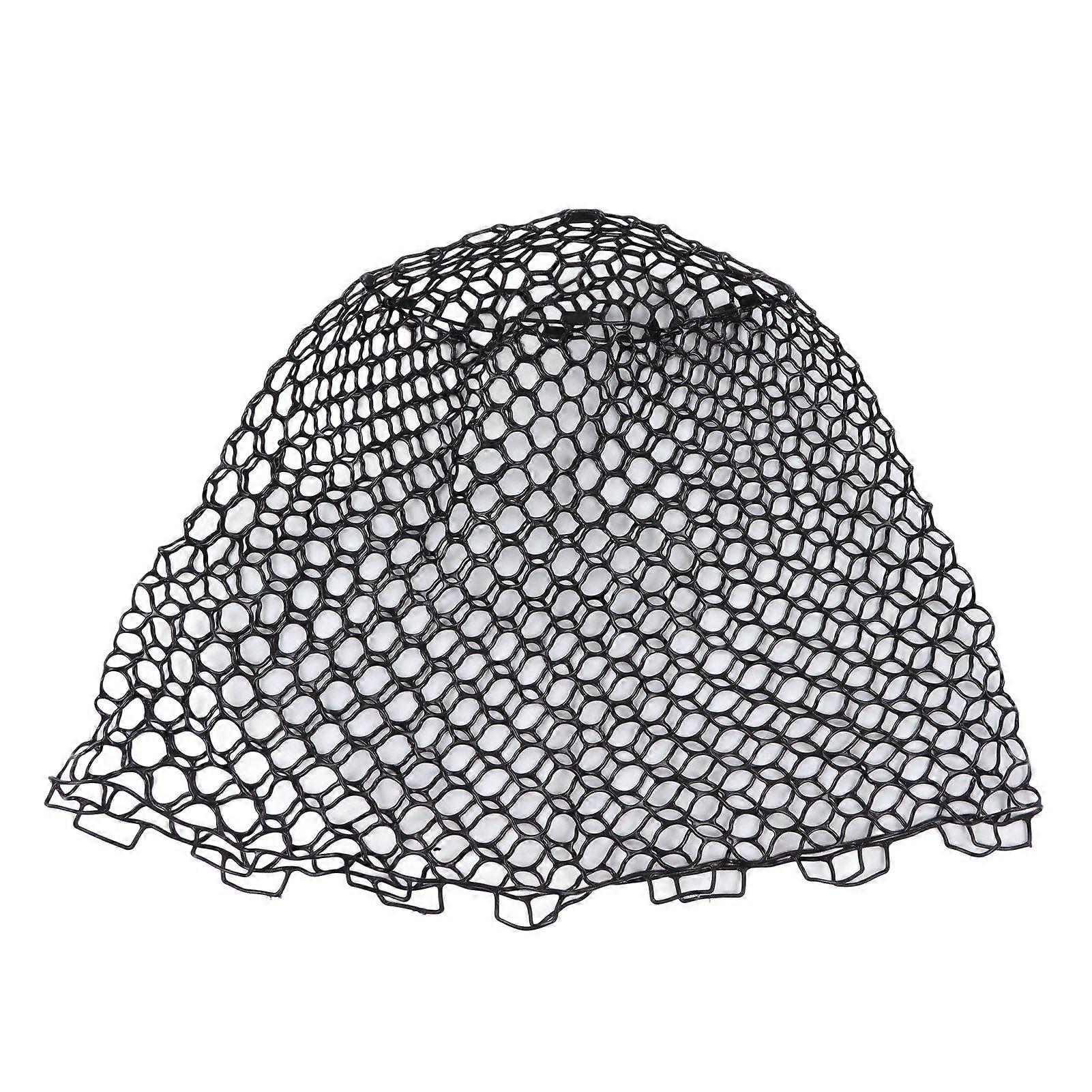 Replacement Fishing Net Deepened Soft Flexible Rubber Fishing Landing Mesh for Angler Black