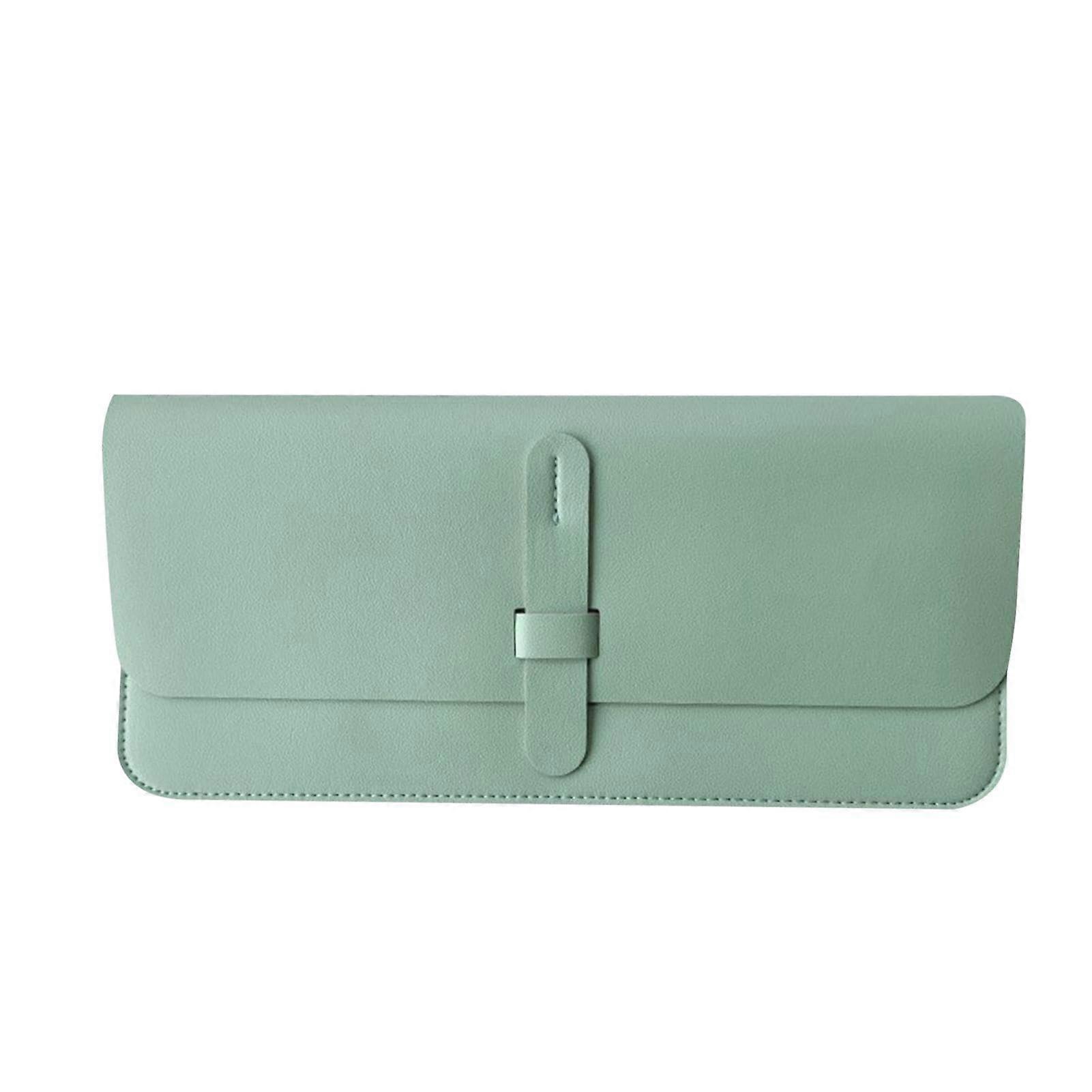 Computer Keyboard Case Leather Waterproof Travel Pouch Green Portable Keyboard Accessory Bag