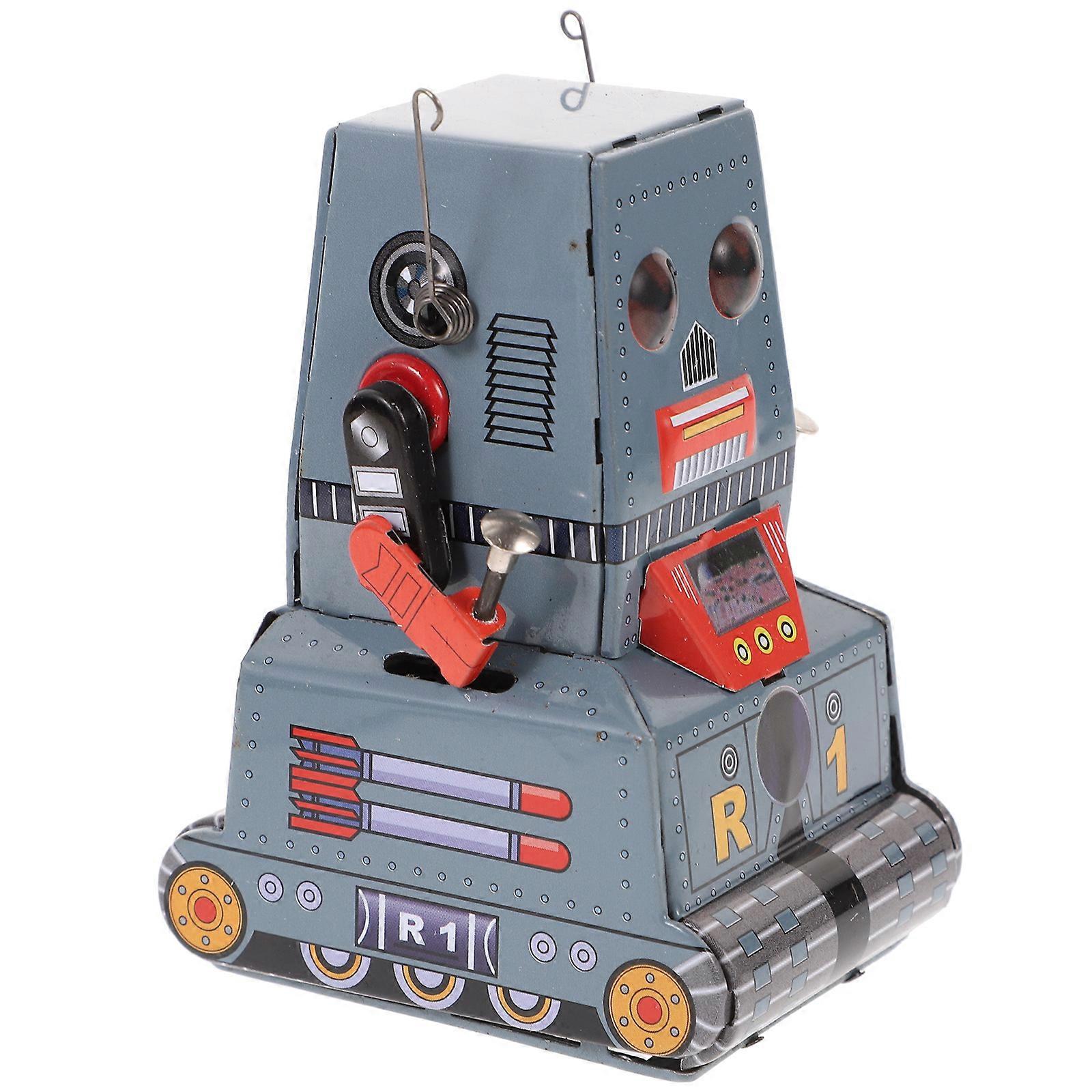 Tank Robot Toy for Decoration Wind-Up Toys As Shown