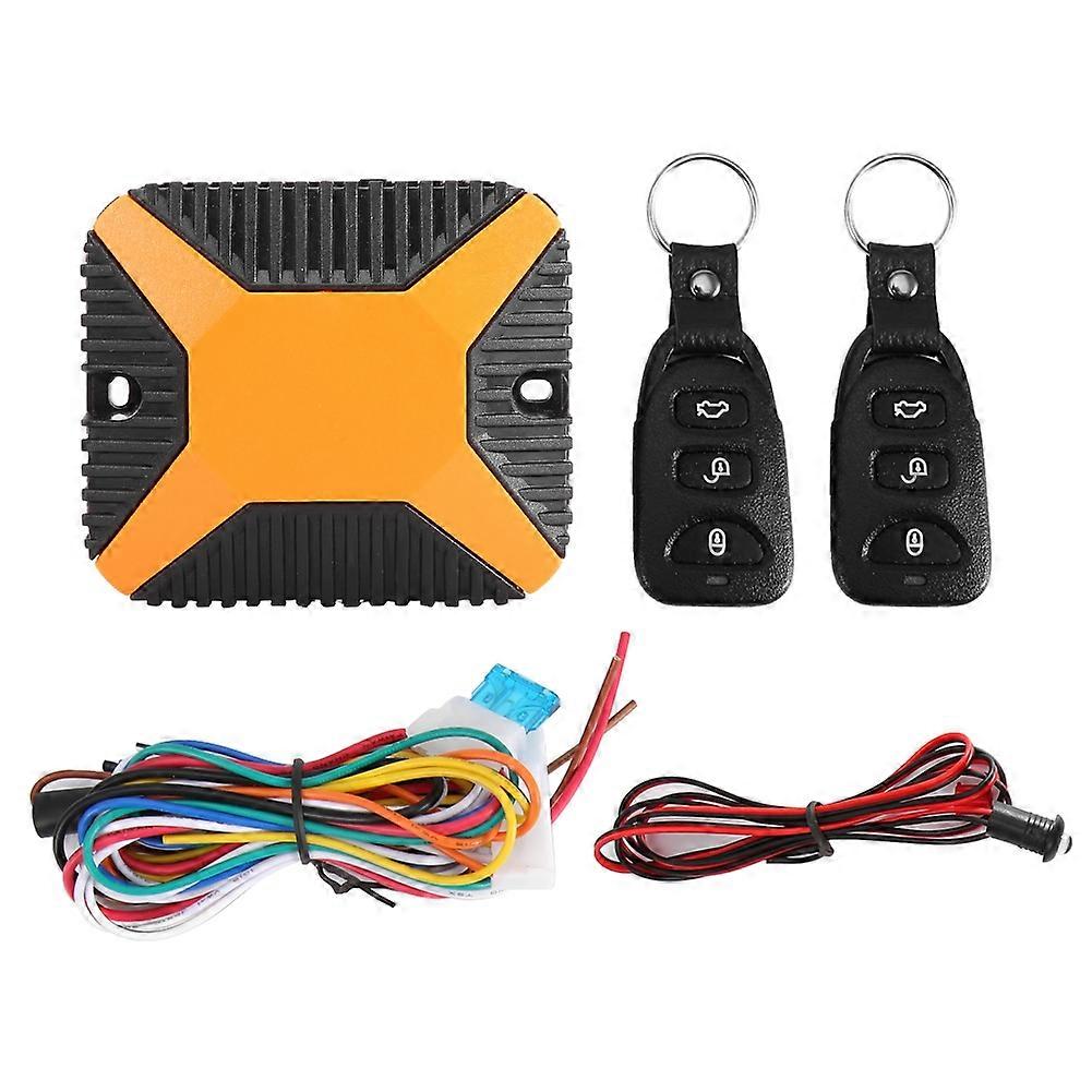 Car locking system with alarm protection and 2 remotes