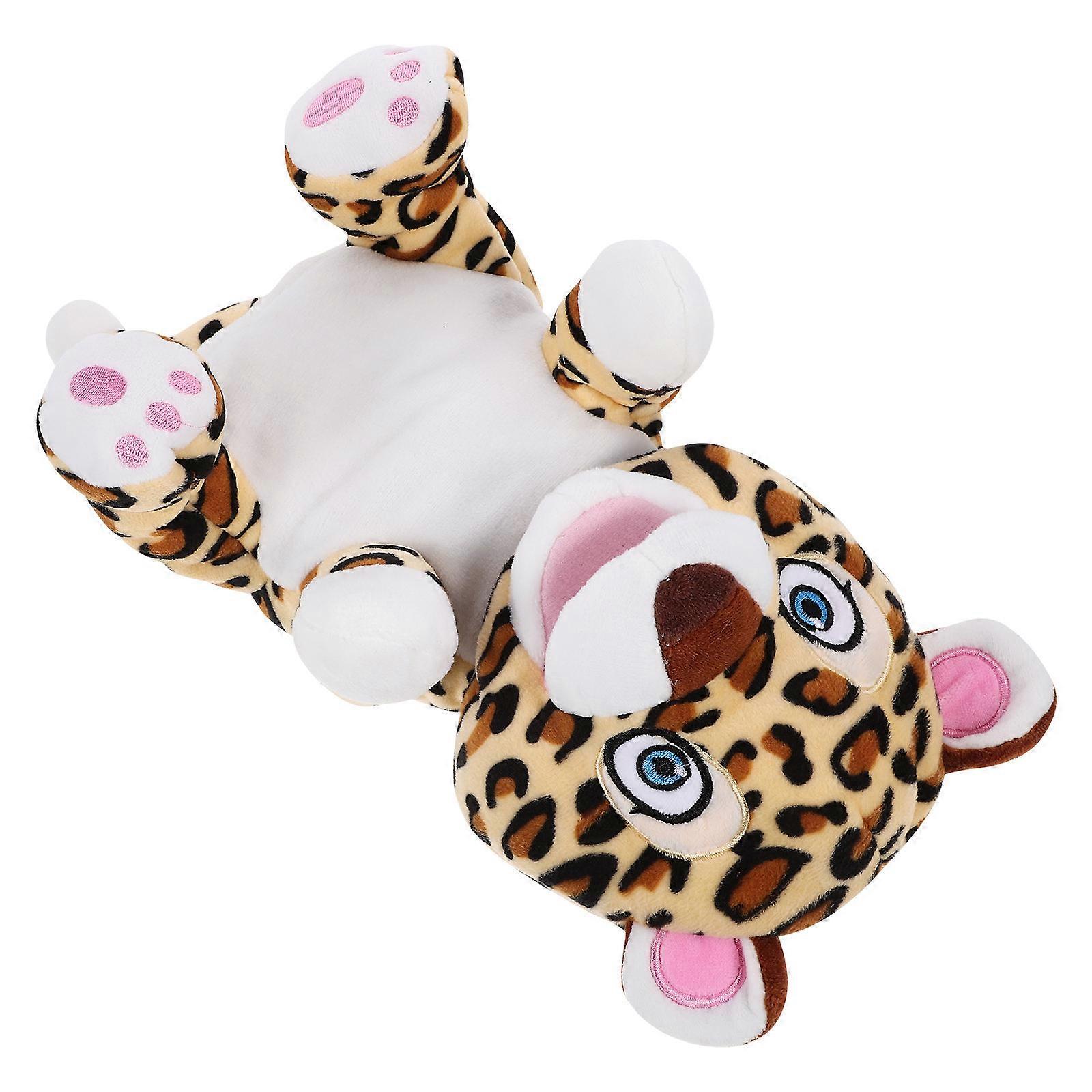 Cartoon Leopard Hand Puppet for Children Plush Animal Toy