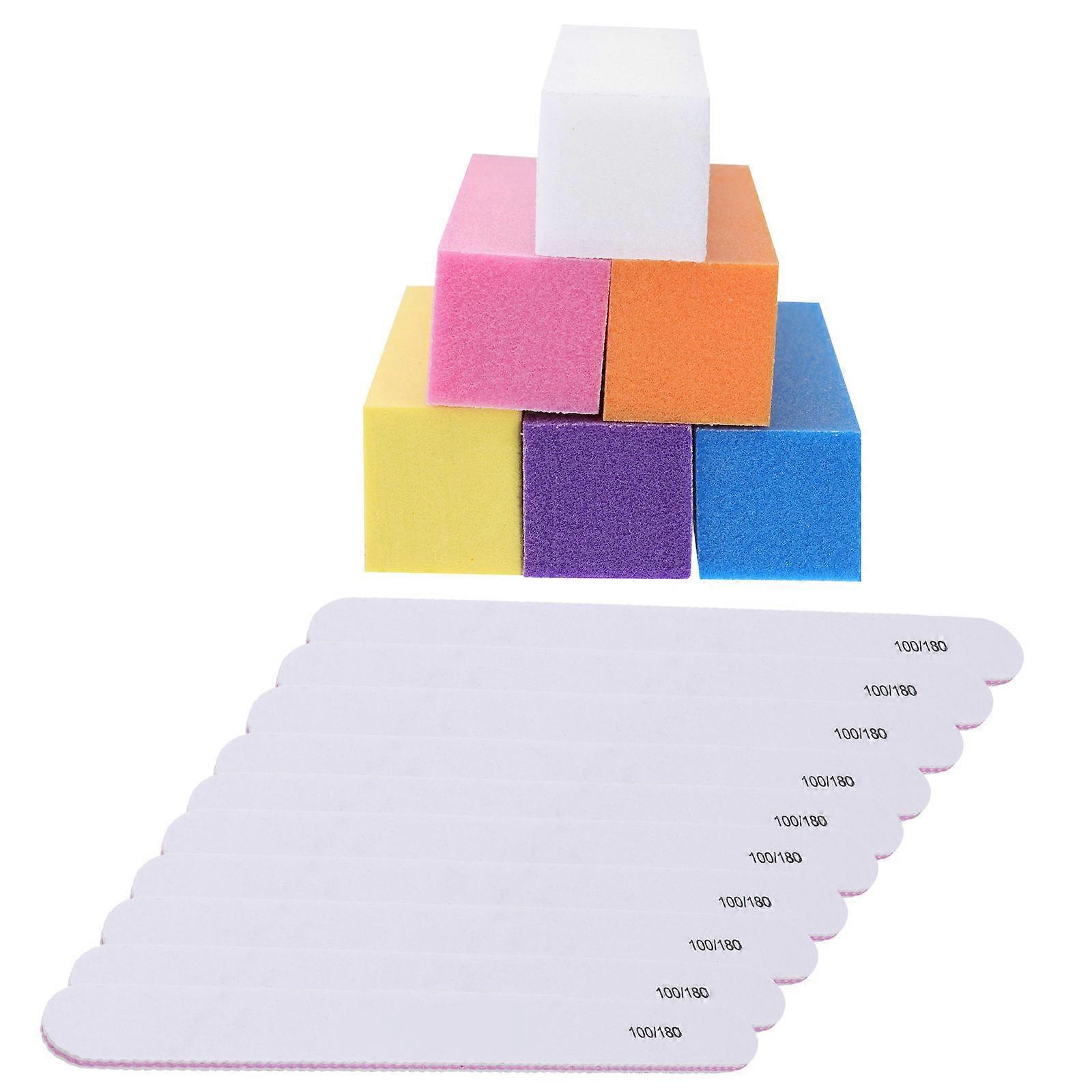 Manicure Polishing Stick Double-Sided Nail File for Nail Polishing 2Sets