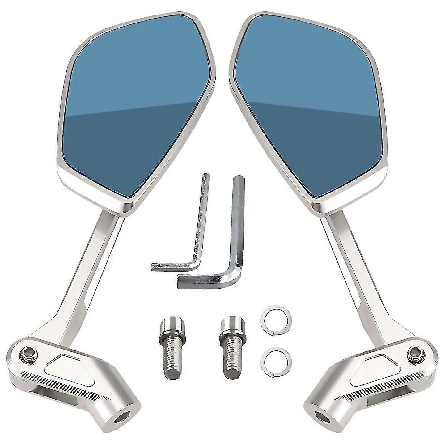 For Motorcycle Adjustable Rear View Mirror For R1300gs R1250gs Silver
