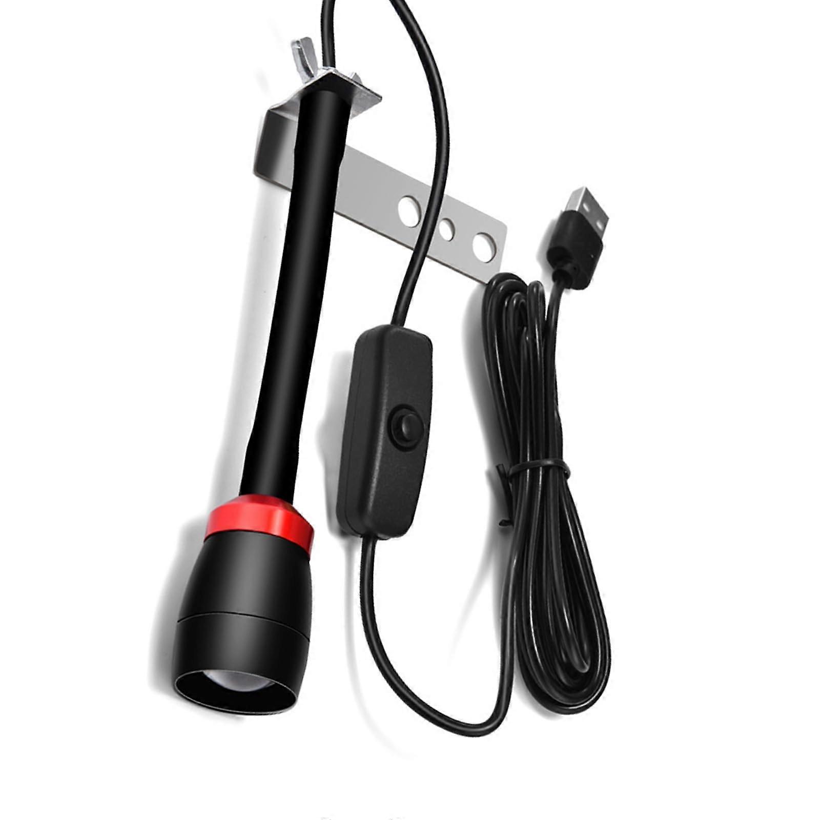 Raft Fishing Light Aluminum USB Rechargeable Night Lamp With Zoom For Bridge Raft Angling Rod Accessory