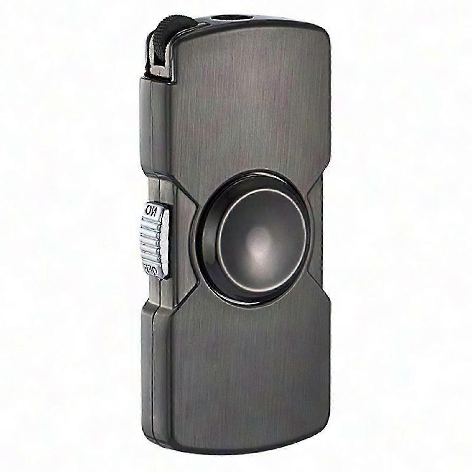 Mini Fidget Spinner Lighter - Windproof Jet Flame, Stress Relief Toy, Compact Grinding Wheel Design for Fun & Focus