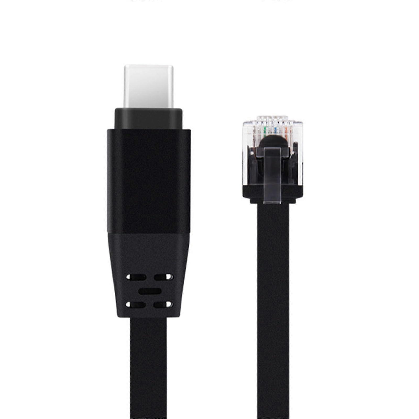 USB C To RJ45 Ethernet Adapter For Laptops Tablets Smartphones USBC Dongle 100M 1m Cable Plug And Play