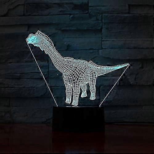 3D Led Dinosaur Shape Night Light, Optical Illusion Lamp 16 Color Change Decor Lamp Bedroom Sleep Light, Table Desk Lamp with Remote, Kids Birth