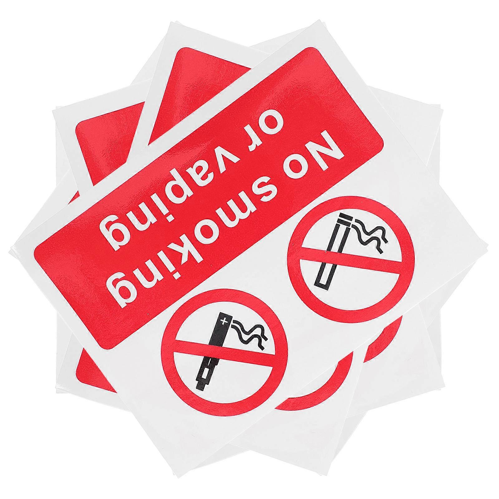 No Smoking Or Stickers Paper for Smoke-Free Environment 25Pcs for Hotels