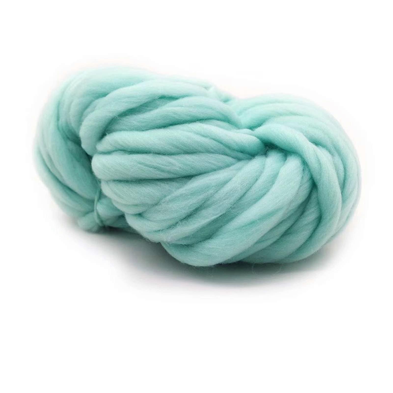 Chunky Yarn Thick Wool HandWoven Pet Nest Blanket, Model 1, Size One, Light Green Color 05
