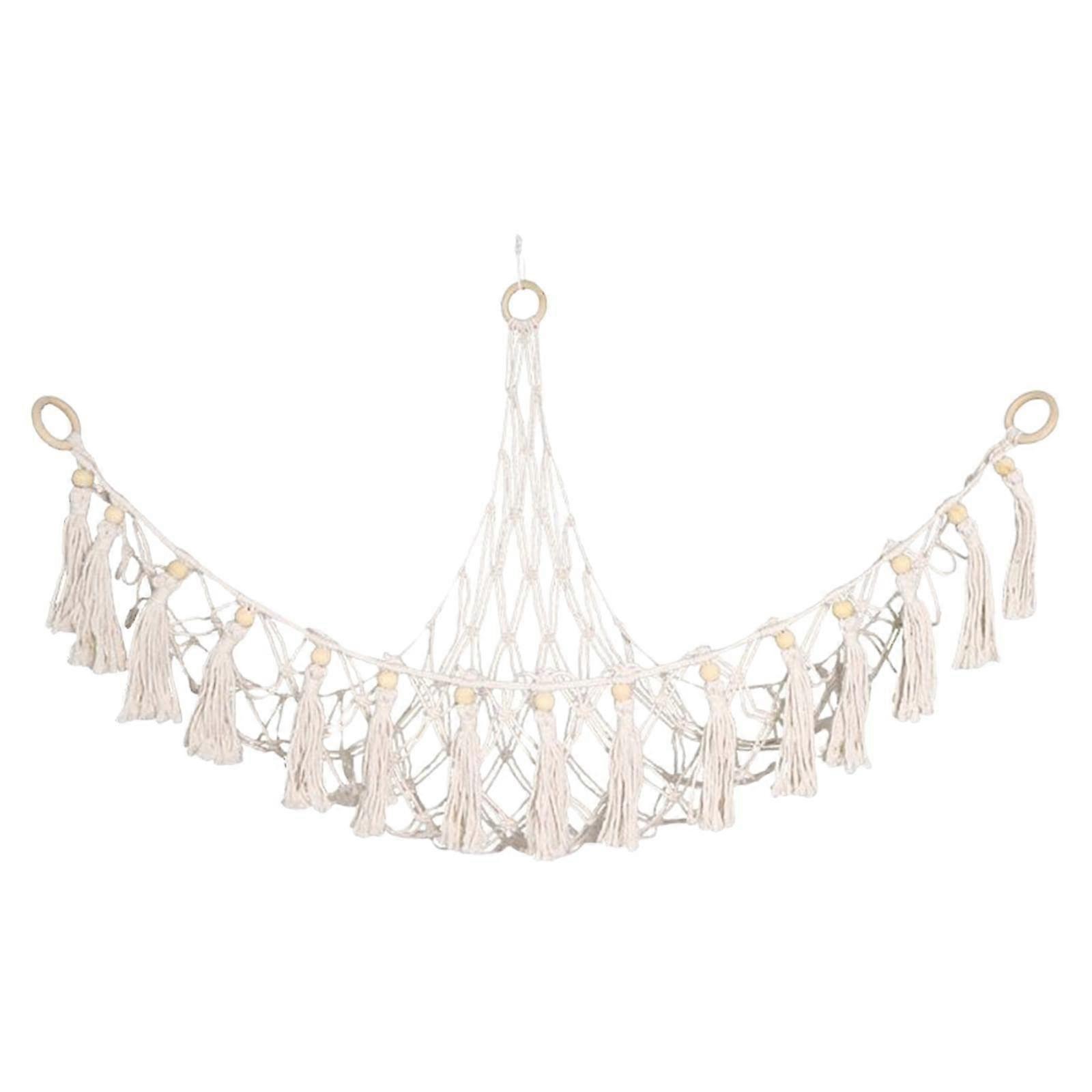 Boho Toy Hammock Display With Tassels And Hook For Play Room Ornaments Tapestry